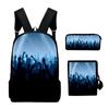 Amazon Transfronterizo Nuevo Mochila con Patrón de Danza de Sombras Mochila Reductora de Carga Set Bolso de Hombro Estuche para Lápices