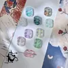 Atacado Pingente de Flor Tridimensional Esmaltado 13X18mm Pingente de Sorte Tridimensional Dupla Face Materiais para Pulseira Colar com Contas Feito à Mão DIY