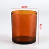 Taza de Vidrio para Velas Lista para Usar de 200ml con Tapa del Fabricante, Tarro de Aromaterapia Colorido, Utensilio Sencillo para Velas de Aromaterapia de Interior