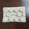 Suministros del Fabricante Bandejas de Papel para Porridge de Ocho Tesoros Biodegradables, Bandejas de Papel Prensado en Seco, Bandejas de Papel Blanco, Bandejas Moldeadas de Pulpa de Papel al por Mayor