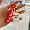 Chaveiro de Natal Novo Desenho Animado Transfronteiriço Pingente de Bolsa Exquisito Papai Noel Chaveiro de Carro Pequeno Presente