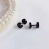 Aretes de Tuerca Geométricos de Estrella de Acero Titanio con Bolas de Acero Grandes y Pequeñas de Moda Simple al por Mayor de Fábrica de Venta Caliente Aretes Perforados Mujeres