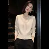 Nuevo cárdigan de punto morado para mujer Otoño 2026, Nuevo top dulce de estilo chino de alta costura con cordones