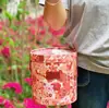 Caixa de Presente Cápsula do Tempo Sazonal com Flores Personalizadas com Toque de Luxo, Caixa de Presente Vazia Portátil para Madrinhas de Casamento