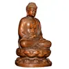 Colección Antigua de Estatuillas de Buda de Boj, Adornos para Coche, Tallas en Madera del Buda Shakyamuni, Artesanías para Decoración del Hogar