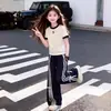 Nueva Camiseta de Verano Moderna y Elegante para Niños Conjunto Casual de Dos Piezas para Niñas Atuendo de Verano con Mangas Cortas para Niñas 2026