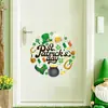 Calle. Sombrero del Día de San Patricio Trébol Decoración del Festival Irlandés Pegatina de Pared Decoración de Dormitorio Sala de Estar Estudio Pegatina