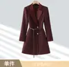 Nuevos abrigos de gabardina para otoño e invierno, venta al por mayor transfronteriza, ropa profesional, moda casual, blazers ajustados, abrigos de longitud media para mujer
