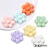 Serie de Color Acrílico Chapado Cuentas de Mano de Macarrón Coloridas Cuentas Sueltas Hecho a Mano DIY Accesorios para Collares Pulseras Cuentas Redondas