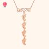 Collar de pie de acero inoxidable con diamantes transfronterizos para mamá, letras DIY, nombre de familia, regalo para el Día de la Madre, fabricantes de accesorios