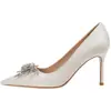 Grulla de Almohada Blanca 2026 Nuevos Zapatos Rojos de Tacón Alto para Mujer Xiuhe Tacón Delgado Zapatos de Boda Nupciales Zapatos Blancos para Dama de Honor Estilo Francés