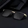 [Personalizado] Gafas de Sol de Montura Cuadrada Retro Europea y Americana para Hombre, Gafas de Sol Polarizadas de Moda para Hombre, Gafas de Sol al Por Mayor Transfronterizas