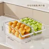Caja de Almacenamiento para Refrigerador Transparente de Grado Alimenticio con Ruedas Caja para Cocina Caja para Huevos Caja Drenante para Uso Doméstico