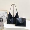 2025 Nova Bolsa Tote Simples de Grande Capacidade Bolsa de Ombro Bolsa de Mão Bolsa de Duas Peças na Moda de Cor Sólida