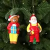 2026 Nuevo Adorno Navideño Pintado con Forma Irregular de Bola, Adorno de Papá Noel, Decoración Colgante, Arreglo de Escena Navideña, Árbol de Navidad Moldeado por Soplado