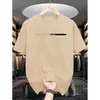 Talla Europea Algodón Verano Hombres 100% Algodón Casual Holgado Letras Grandes