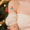 Navidad Brillante Dibujos Animados Niños Pegatinas de Tatuaje Coloridas Impermeables y Duraderas Hombres y Mujeres Muñeco de Nieve Árbol de Navidad Atmósfera Ins