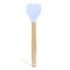 Espátula de Silicona Love, Cuchara Mezcladora de Mango Largo de Aspecto Elegante, Mango de Madera, Espátula de Silicona, Utensilios de Cocina, Raspador de Crema para Hornear