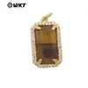 WT-P1973 Colgante Exquisito Pequeño Rectangular con Bordes de Circonita Colorida Joyería para Niña Joyería DIY