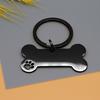 Placa de identificación de acero inoxidable para perros, placa antipérdida para mascotas, con letras láser, hueso hueco para garra de perro, para Europa y Estados Unidos, venta al por mayor