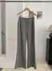 KEKEZOON Moda Estilo Coreano Versátil Calça Micro Flare Feminina Outono Novo Cintura Alta Emagrecimento Boca de Sino Calça Casual 8523