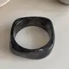 Pulseira Quadrada Grande de Resina Transfronteiriça para Mulheres, Pulseira Ampla de Acrílico Vintage Dopamina