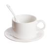 Juego de Taza y Platillo de Café Blanco Puro de Pequeña Capacidad Hotel B&B Hogar Té de la Tarde Taza de Café Simple Logo