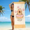 Toalla de Playa Capibara Linda para Niños Toalla de Baño de Microfibra Transfronteriza Dibujos Animados para Niños Toalla Absorbente de Secado Rápido