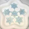 Decoraciones navideñas copo de nieve acrílico transparente chapado en color colgante árbol de Navidad hecho a mano DIY accesorios de joyería