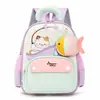 Otoño 2026 Mochila Infantil Coreana Linda y Elegante con Bloques de Color y Gato Mochila Infantil de Alto Valor para Niñas