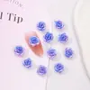 Nova Flor de Resina Macia Gardênia Rosa Cor Mutável Luminosa Resina Estereoscópica Diamante DIY Arte de Unha Joias Acessórios