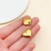 5 Vacío Chapado en Oro Acero Inoxidable Corazón Pequeño Forma Joyería Accesorios Materiales DIY Collar Pulsera Colgante Colgante