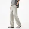 Calças Casuais Masculinas 2026 Primavera/Verão Largas Retas de Perna Larga Respiráveis Finas Caimento Fluido Calças Masculinas de Tencel Atacado