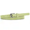 Cinturón pequeño simple moderno y generoso para mujer, cinturón delgado de gamuza, cinturón decorativo para jeans y vestido de mujer, en stock