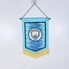 Real Madrid AC Milan Manchester City equipo de fútbol bar aficionados cuelgan banderas banderas del equipo cuelgan banderas de cinco puntas en la pared decoraciones de banderas