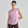 Colete Esportivo Xiangyuan de Fio de Bambu Respirável para Mulheres, Solto com Cordão Secagem Rápida Cover-Up para Yoga, Top Sem Mangas para Corrida Fitness