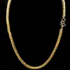 Colar imitação de ouro banhado a ouro 18K joias banhadas a ouro masculinas imitação de ouro 6mm colar torcido fabricantes atacado colar Europa
