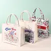 Bolsas de lona personalizadas de gran capacidad con letras impresas, adecuadas para publicidad, eventos promocionales, ferias comerciales y conferencias, con impresión de logotipo adicional disponible