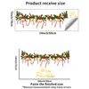 Adesivo eletrostático para janela de vidro de guirlanda de Natal, sem cola, não danifica o vidro, decoração de atmosfera festiva para janelas da sala