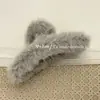Grampo de Cabelo de Pelúcia Cruzado para Outono e Inverno para Mulheres, Grampo de Cabelo para a Parte de Trás da Cabeça, Presilha Tubarão, Simples Elegante, Grampo de Cabelo Versátil