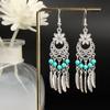 Pendientes Étnicos Bohemianos Europeos y Americanos Miaoyin Pendientes de Borla Turquesa Pendientes para Atracciones Turísticas Minoritarias
