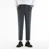 Calça Masculina Slim Reta com Bom Caimento Casual Resistente a Amassados Moda Cropped Novo Estilo 2026 Calça Masculina para Trabalho e Dia a Dia