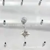 Brinco de pingente estrela de oito pontas em liga de titânio ASTMF-136 G23 titânio novo brinco de piercing labial estrela de oito pontas cabeça de joia