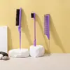 Pentes de Lã de Três Fileiras Forma Fofa de Cabelo Cabo Longo Maquiagem Cauda Pontiaguda Cabelo Cacheado Pente de Cabelo Dentes Finos