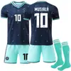 2627 Alemania Copa del Mundo Camiseta de Visitante Conjunto de Uniforme de Fútbol No. 13 Müller N.º. 8 Kroos No. 7 Havertz