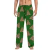 Pantalones de pijama de algodón imitación con estampado 3D, europeos y americanos, transfronterizos, casuales para el hogar, para hombre y mujer, con cordón, bolsillo lateral con solapa, pantalones para el hogar, pantalones