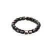 Pulsera de Abalorios de Obsidiana Plateada Natural con Forma Antigua Jingde Jewelry para Hombres y Mujeres, Pulsera de Obsidiana Dorada de un Solo Círculo, en Stock, Envío Directo de una Pieza
