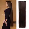 Las pelucas son un artículo de gran venta en el comercio transfronterizo, populares entre las mujeres europeas y americanas, Extensiones de Cabello Liso Extra Largas de Cinco Secciones, Postizos Grandes, Extensiones de Cabello Teñido Degradado