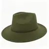 Sombrero Panama de Fieltro de Color Sólido de Invierno Transfronterizo, Sombrero Retro Británico, Sombrero Casual Unisex para Caballero