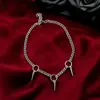 Comercio Exterior Transfronterizo, Exquisito Collar con Anillo de Forma O Puntiagudo, Joyería Alternativa Punk Goth Trash, Venta Directa del Fabricante